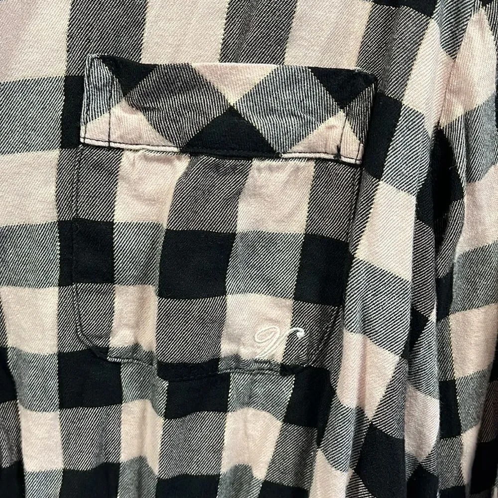 Victoria’s Secret checkered long sleeve pajama top